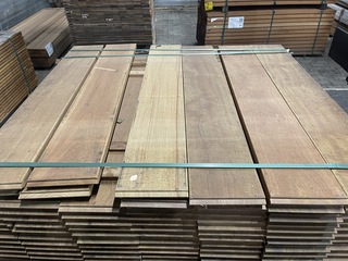 Ca. 152x Guyana Ipé buitenparket (kopse veer & groef), 21x145mm, lengt